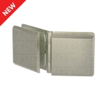 Glass-to-Glass Adjustable Bilboa Clamp – Brushed Nickel