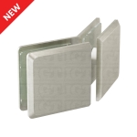 Glass-to-Glass 135 Degree Bilboa Clamp – Brushed Nickel