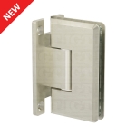 Heavy Duty Adjustable Wall-to-Glass “H” Back Bilboa Hinge – Brushed Nickel