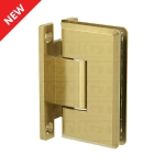 Heavy Duty Adjustable Wall-to-Glass “H” Back Bilboa Hinge – Gold Brushed