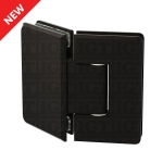 Glass-to-Glass 135 Degree Bilboa Hinge – Matte Black