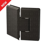 Heavy Duty Adjustable Glass-to-Glass 135 Degree Bilboa Hinge – Matte Black