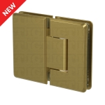 Glass-to-Glass 180 Degree Bilboa Hinge – Gold Brushed