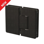 Glass-to-Glass 180 Degree Bilboa Hinge – Matte Black