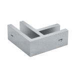 90 Degree Glass Bracing Clamp – Brushed Stainless