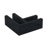 90 Degree Glass Bracing Clamp – Matte Black