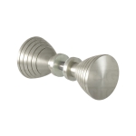 Ribbed Bow Tie Style Back-to-Back Door Knob – Brushed Nickel