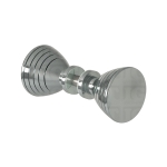 Ribbed Bow Tie Style Back-to-Back Door Knob – Chrome Polished