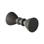 Ribbed Bow Tie Style Back-to-Back Door Knob – Matte Black