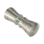 Modern Ribbed Bow Tie Back-to-Back Door Knob – Brushed Nickel