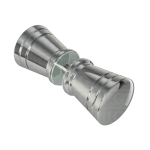 Modern Ribbed Bow Tie Back-to-Back Door Knob – Chrome Polished