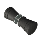 Modern Ribbed Bow Tie Back-to-Back Door Knob – Matte Black