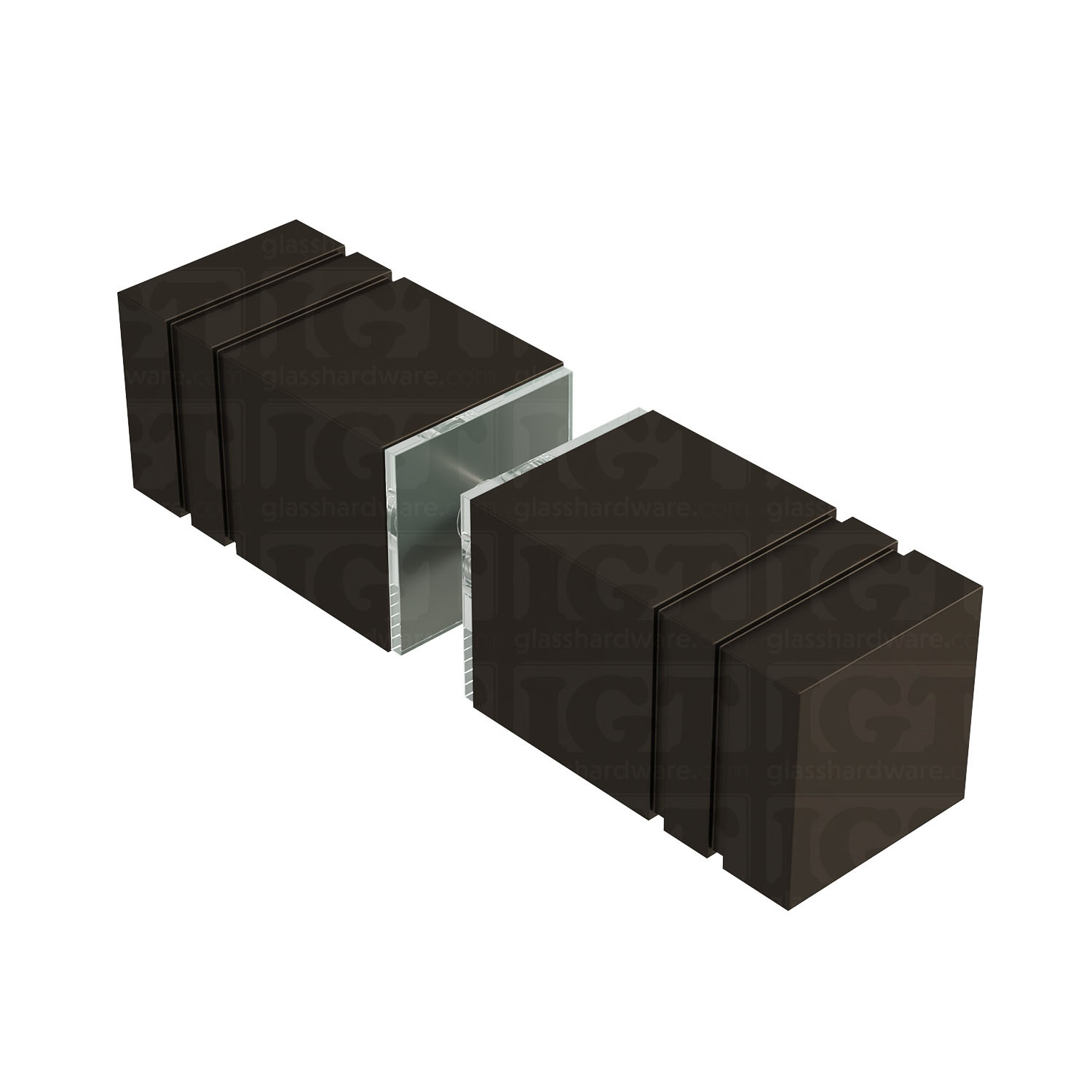 The Square Back-to-Back Door Knob in Oil Rubbed Bronze.