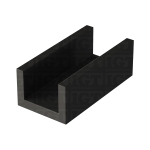 Floor Guide for Modern Sliding System – Matte Black