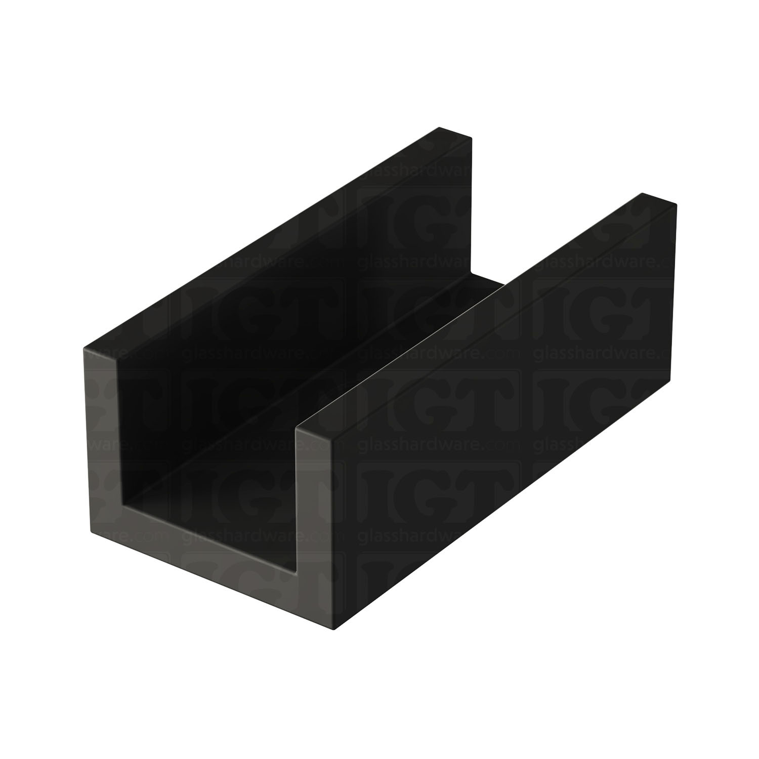The Floor Guide for Modern Sliding System in Matte Black.
