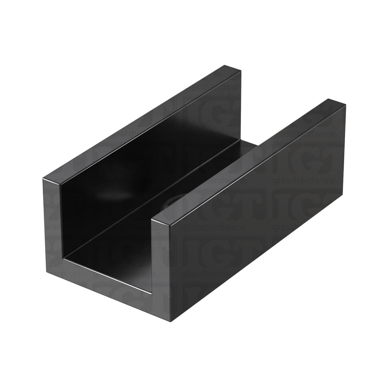 The Floor Guide for Modern Sliding System in Polished Gun Metal.