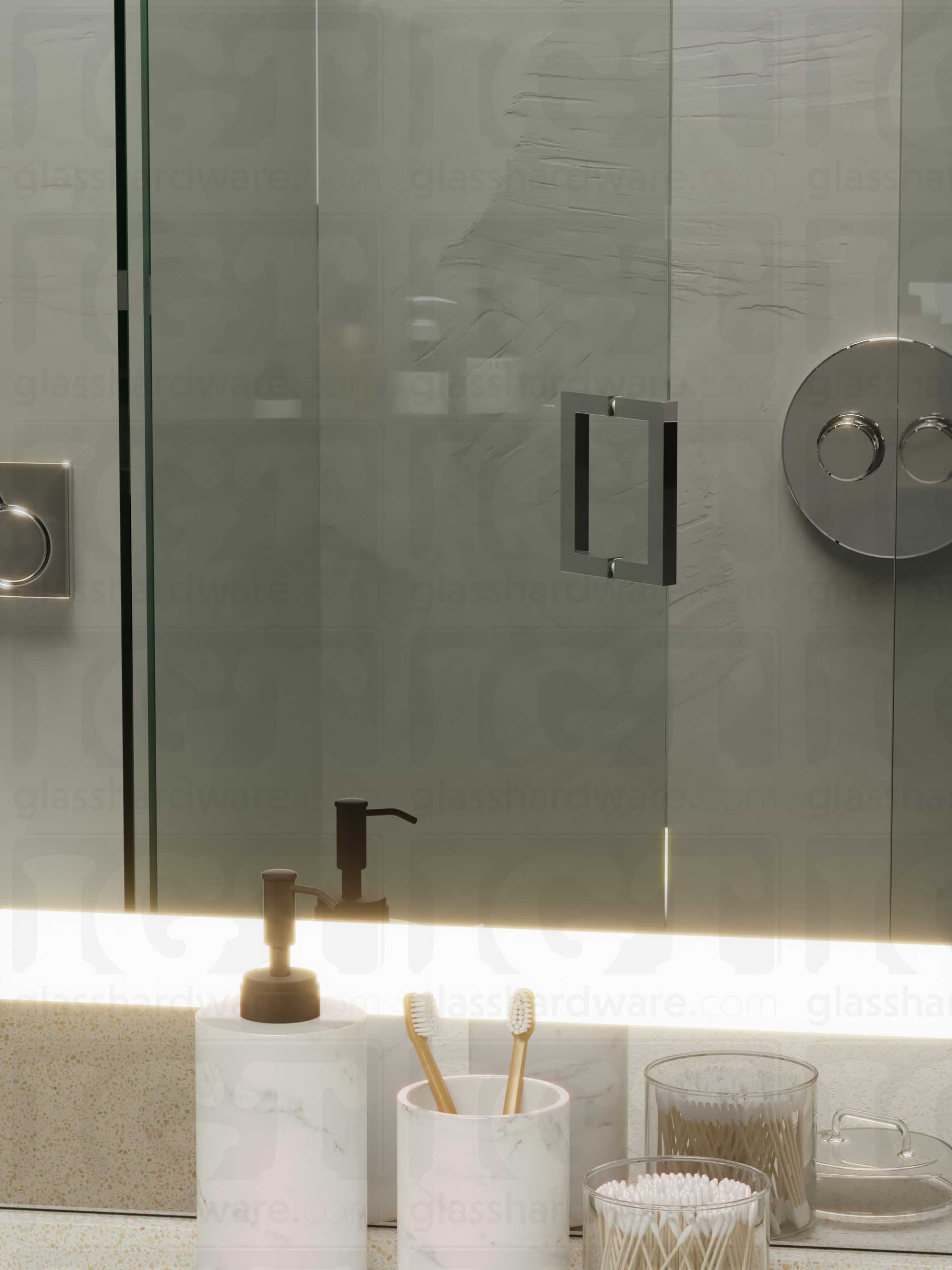 6" Square Pull Handle - Chrome Polished - Image 5