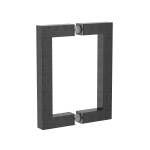 6″ Square Pull Handle – Polished Gun Metal