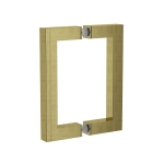 6″ Square Pull Handle – Polished Brass