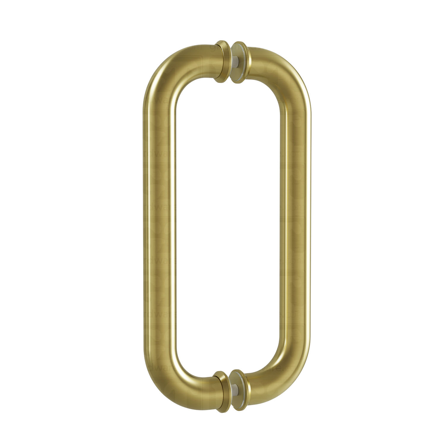 The 12-inch Back-to-Back Round Pull Handle in Gold Brushed.