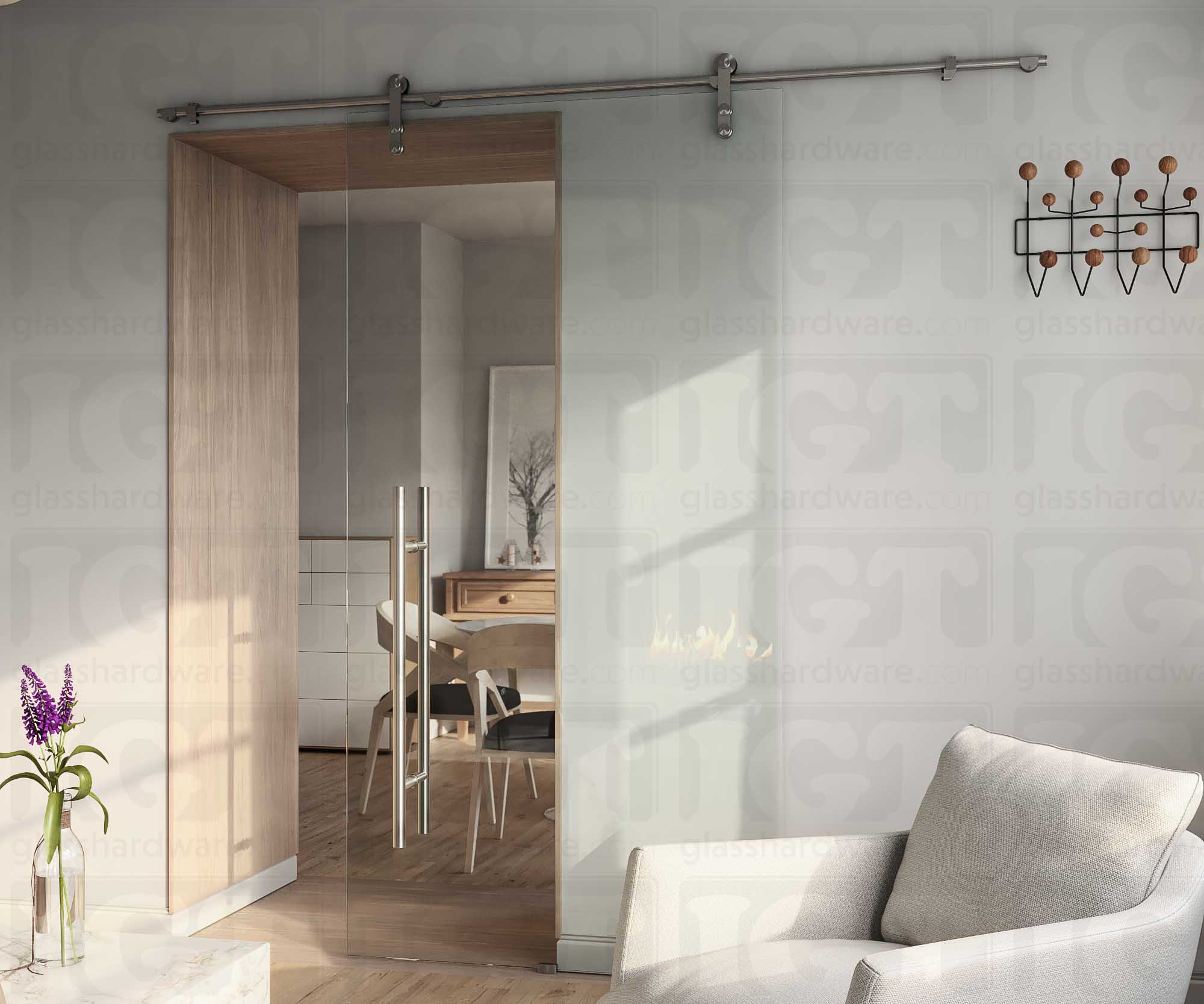 IGT Barn Door System - Brushed Stainless - Image 4