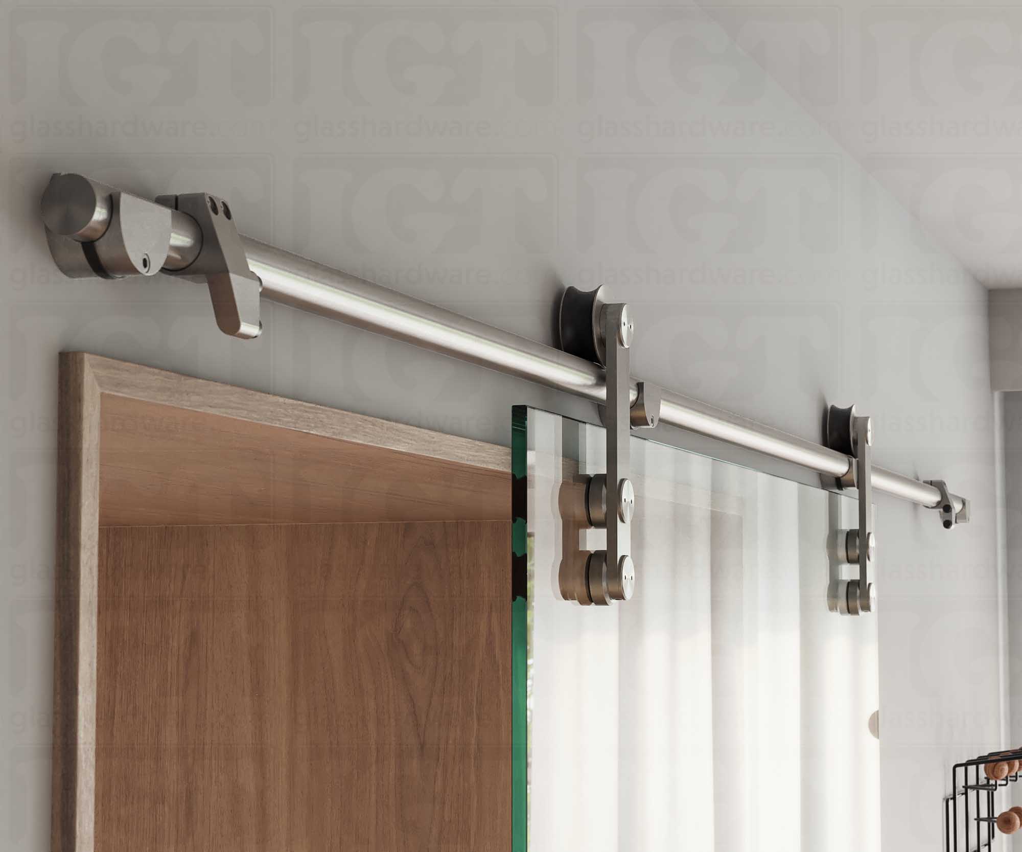 IGT Barn Door System - Brushed Stainless - Image 3