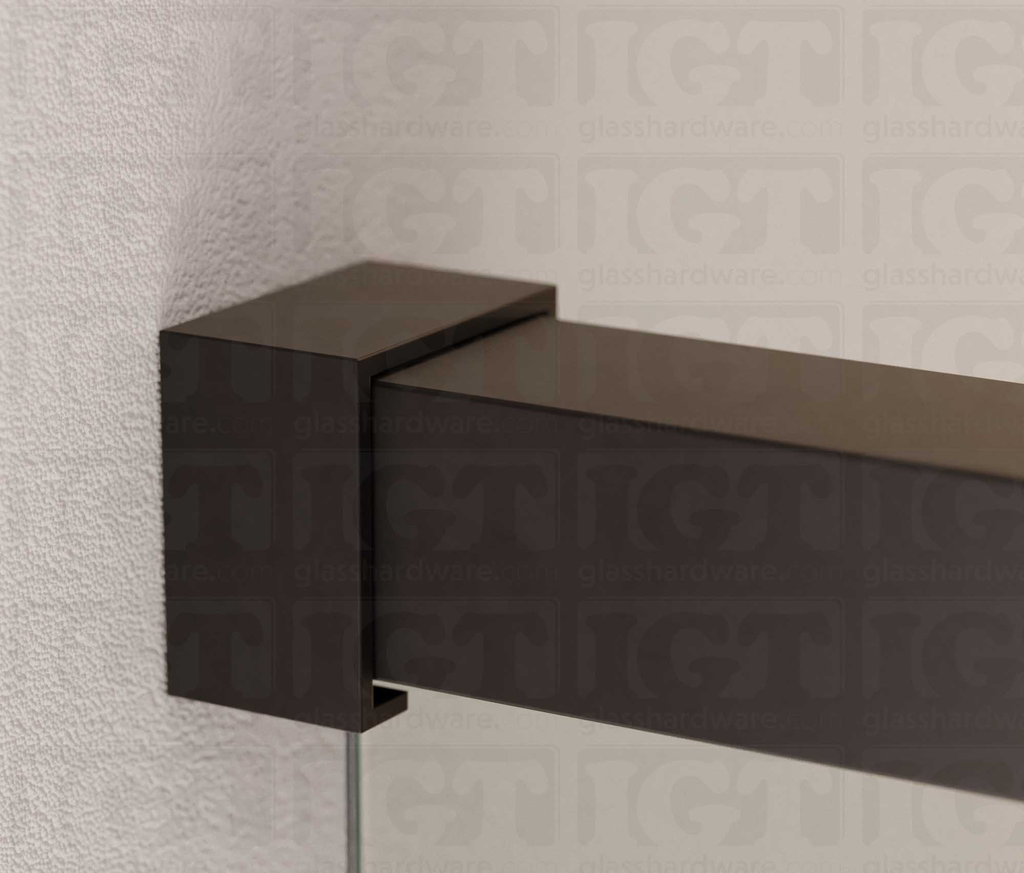 Wall Anchorage for Square Cap Rail - Matte Black - Image 3