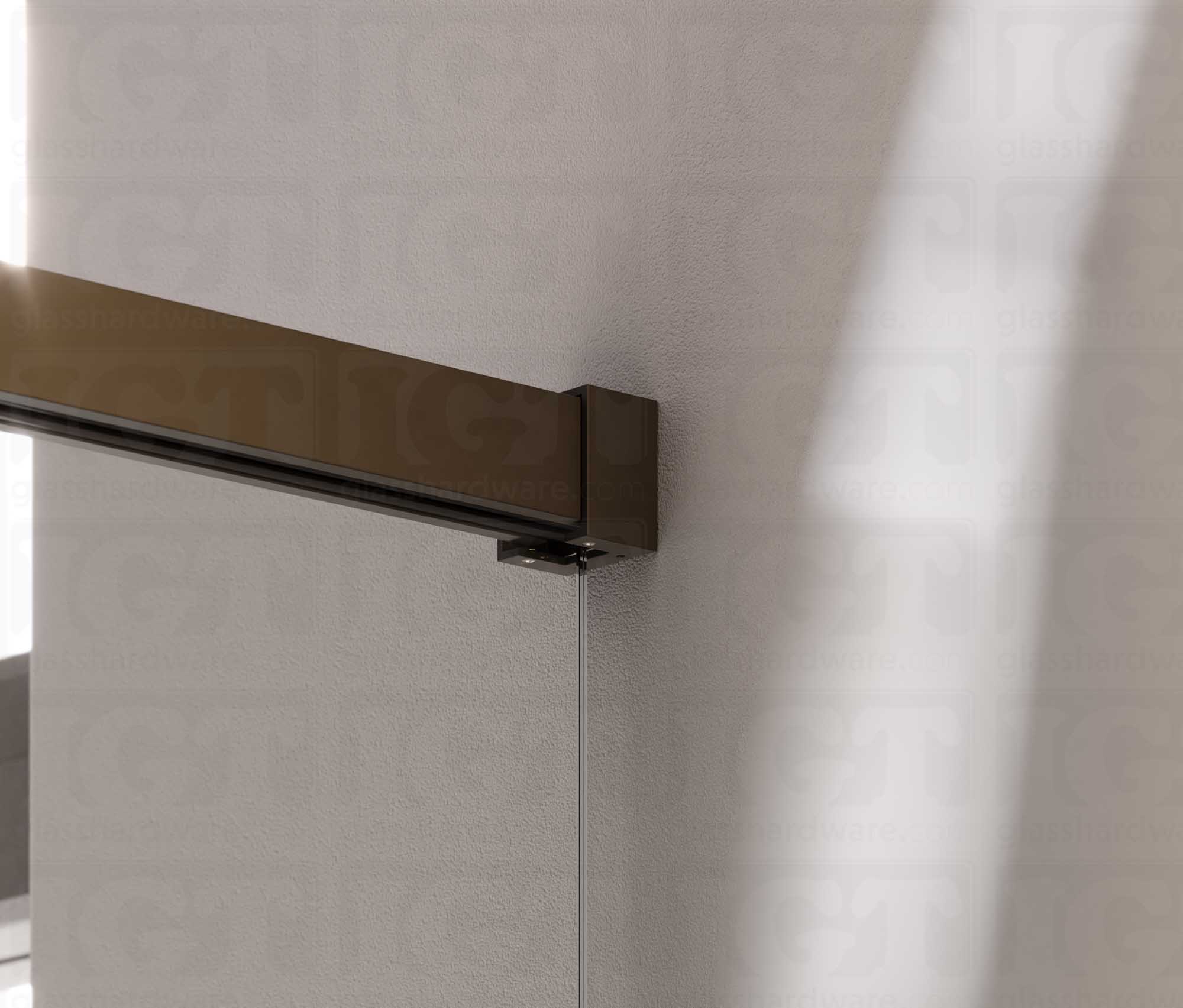 Wall Anchorage for Square Cap Rail - Matte Black - Image 5