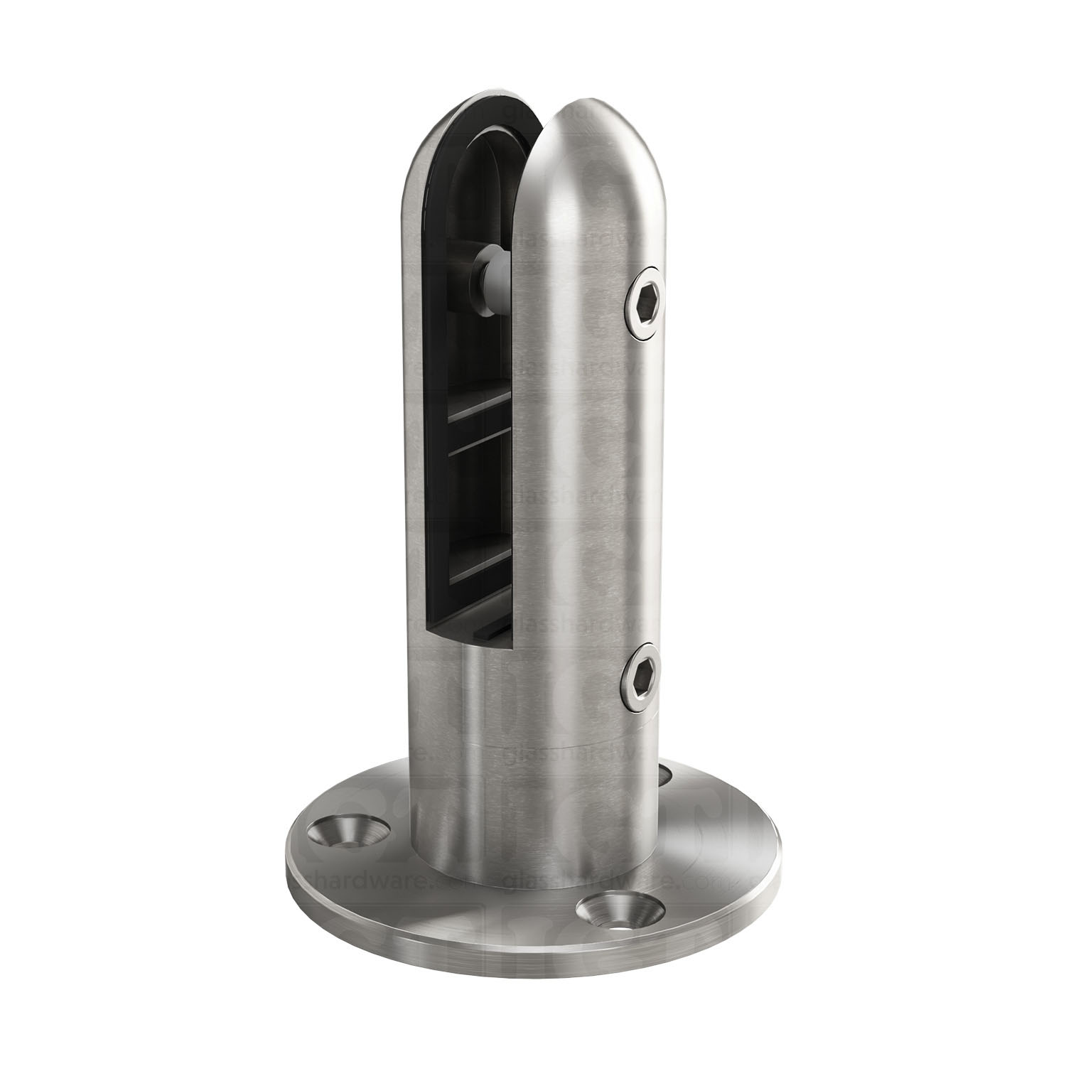 The 316L Stainless Steel Round Spigot in Brushed Stainless.