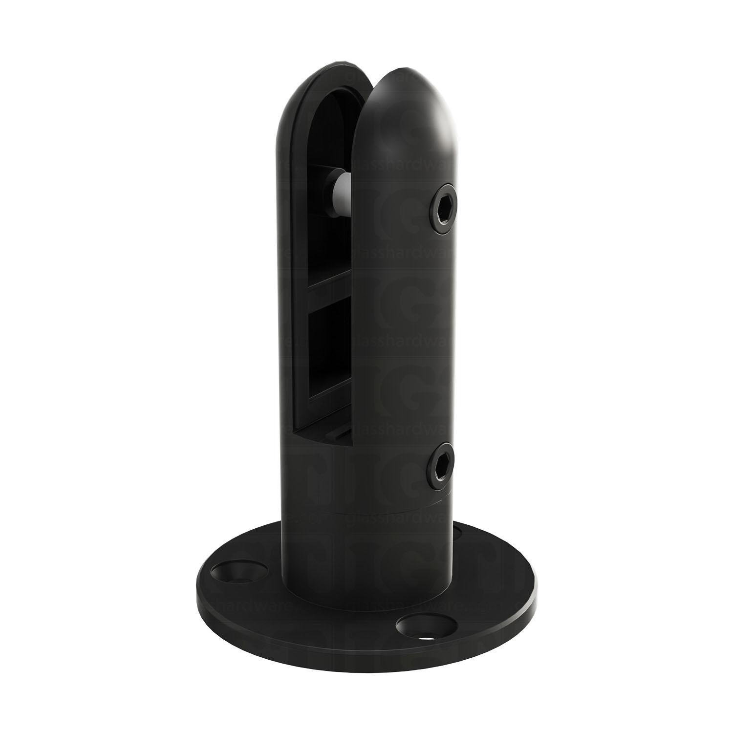 The 316L Stainless Steel Round Spigot in Matte Black.