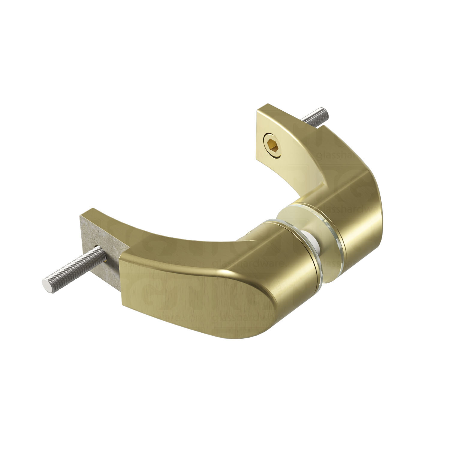 Offset Mount Posts for Square Commercial Ladder Handle - Gold Brushed