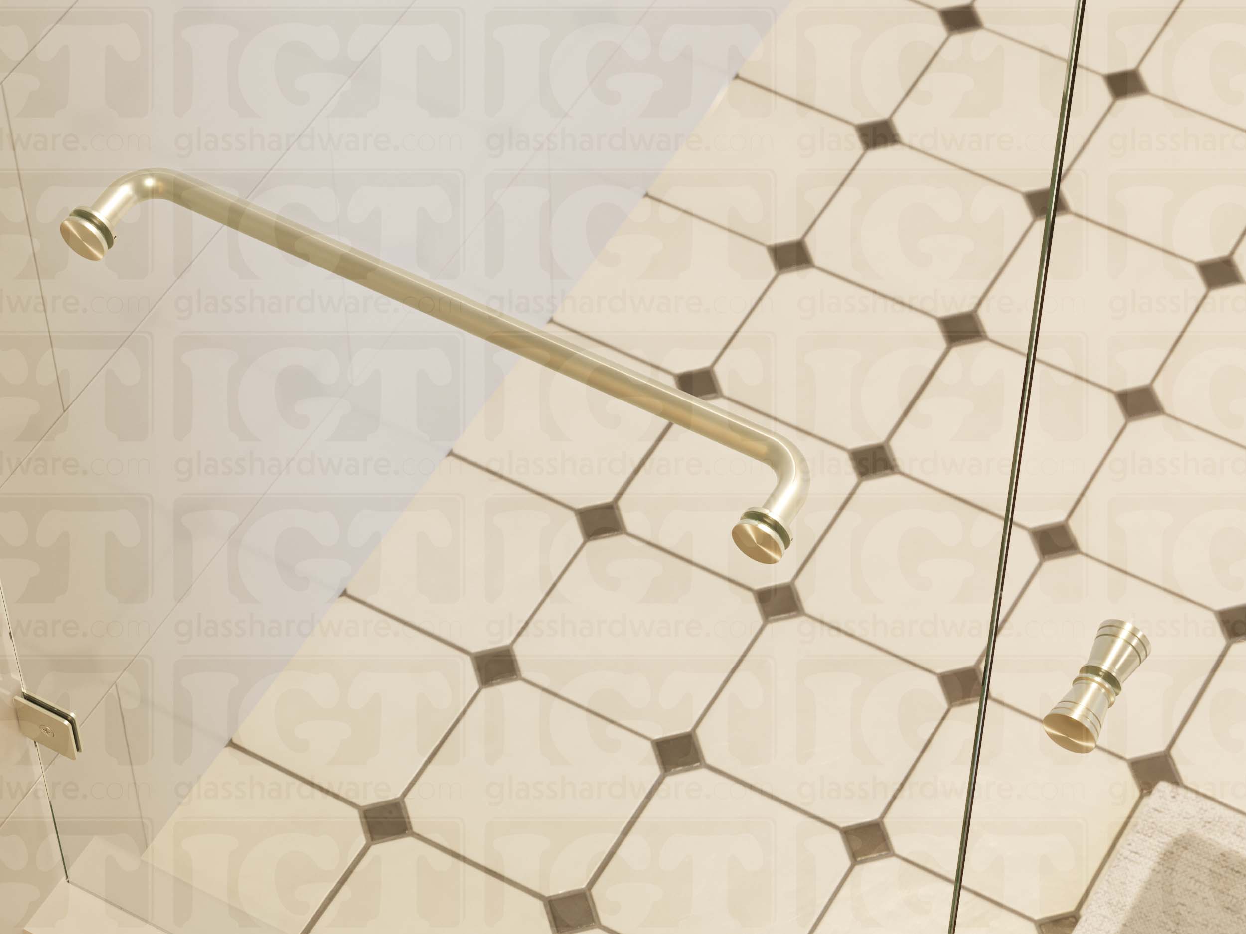 Cap Fittings for Round Pull Handle and Towel Bar with Cone Bolt - Brushed Nickel - Image 4