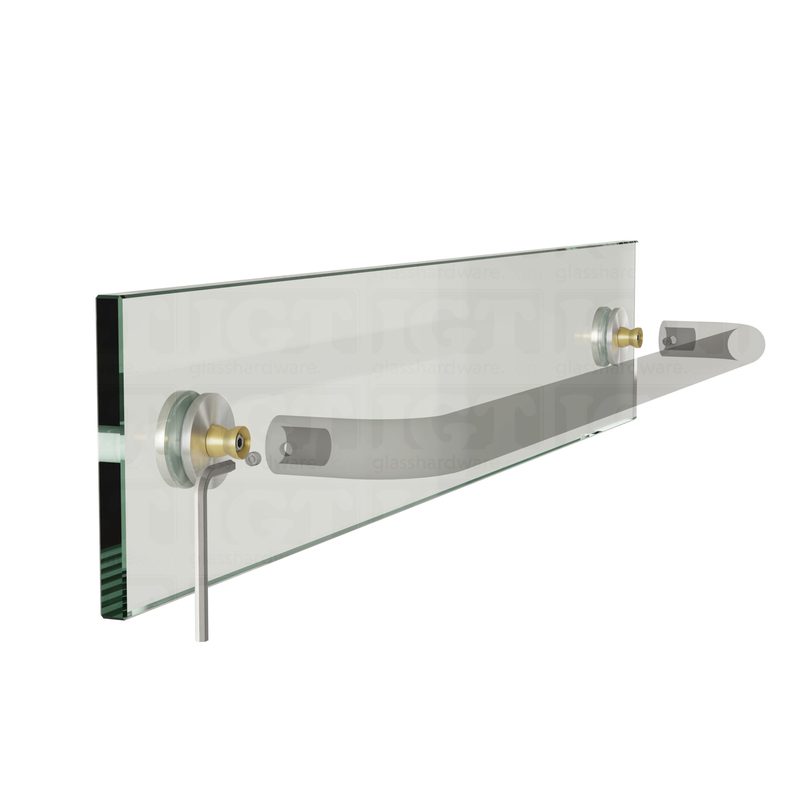 Cap Fittings for Round Pull Handle and Towel Bar with Cone Bolt - Brushed Nickel - Image 7