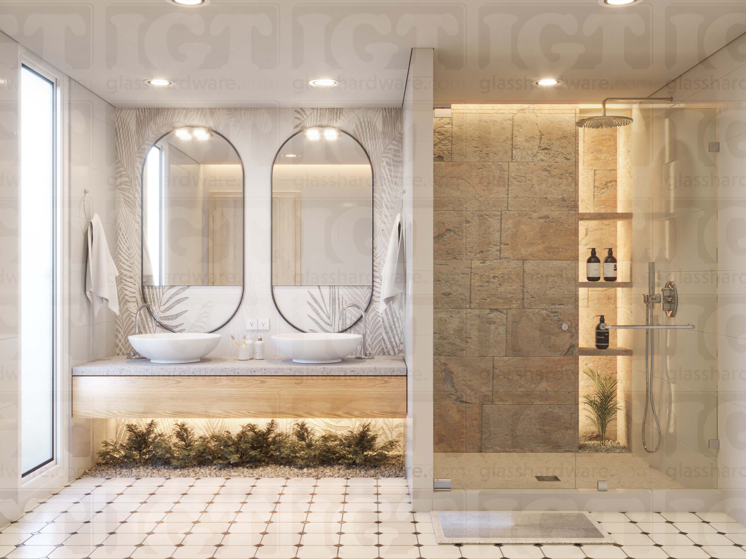 Cap Fittings for Round Pull Handle and Towel Bar with Cone Bolt - Chrome Polished - Image 3