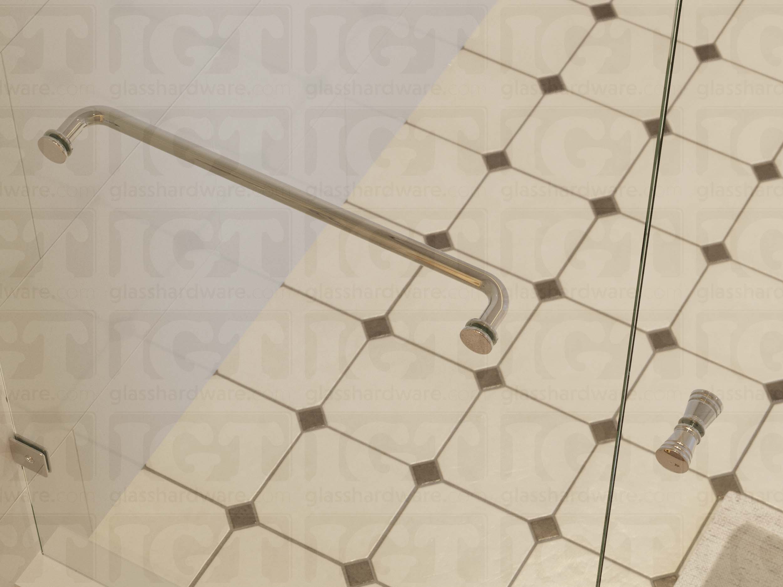 Cap Fittings for Round Pull Handle and Towel Bar with Cone Bolt - Chrome Polished - Image 4