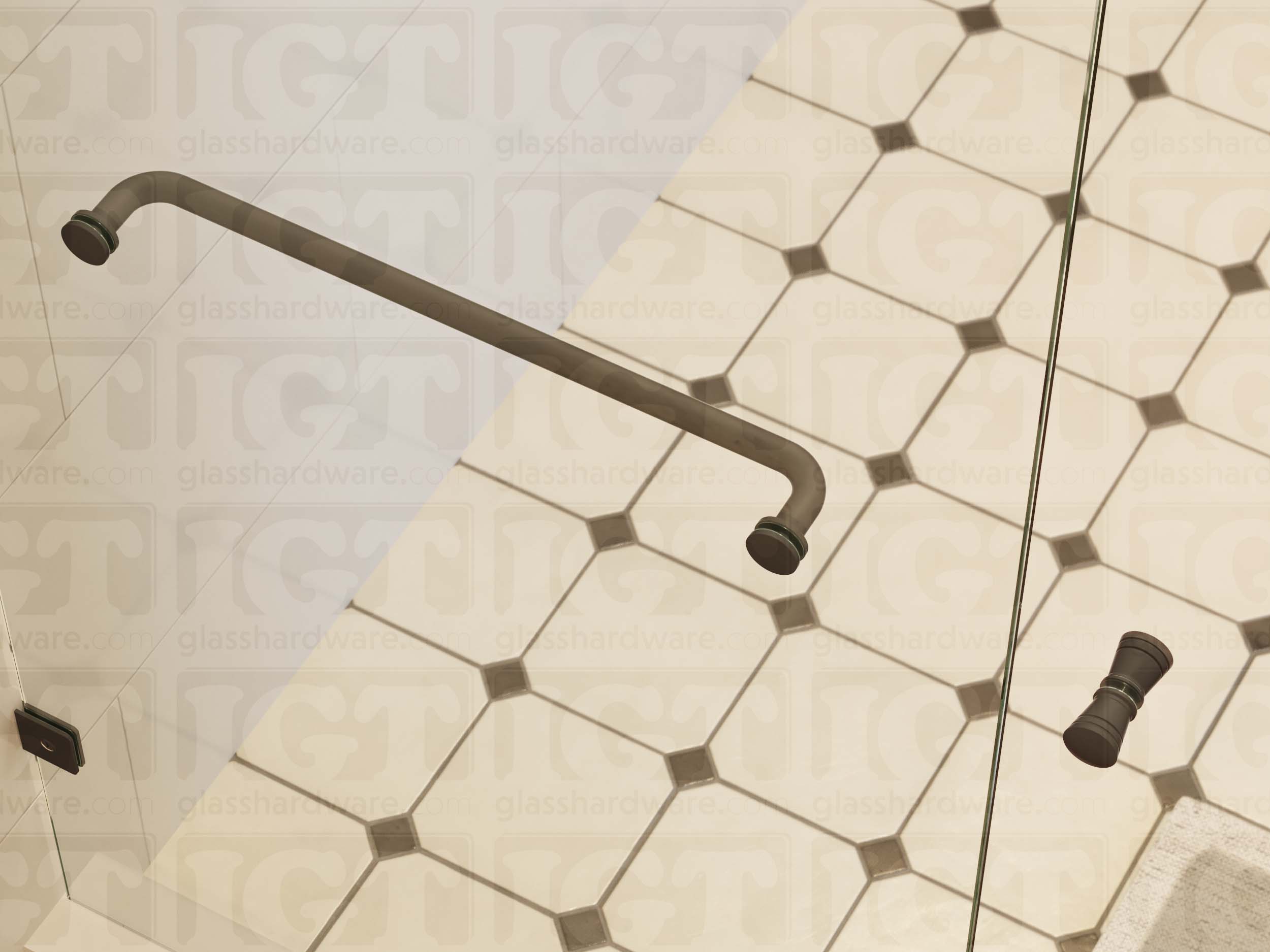 Cap Fittings for Round Pull Handle and Towel Bar with Cone Bolt - Matte Black - Image 4