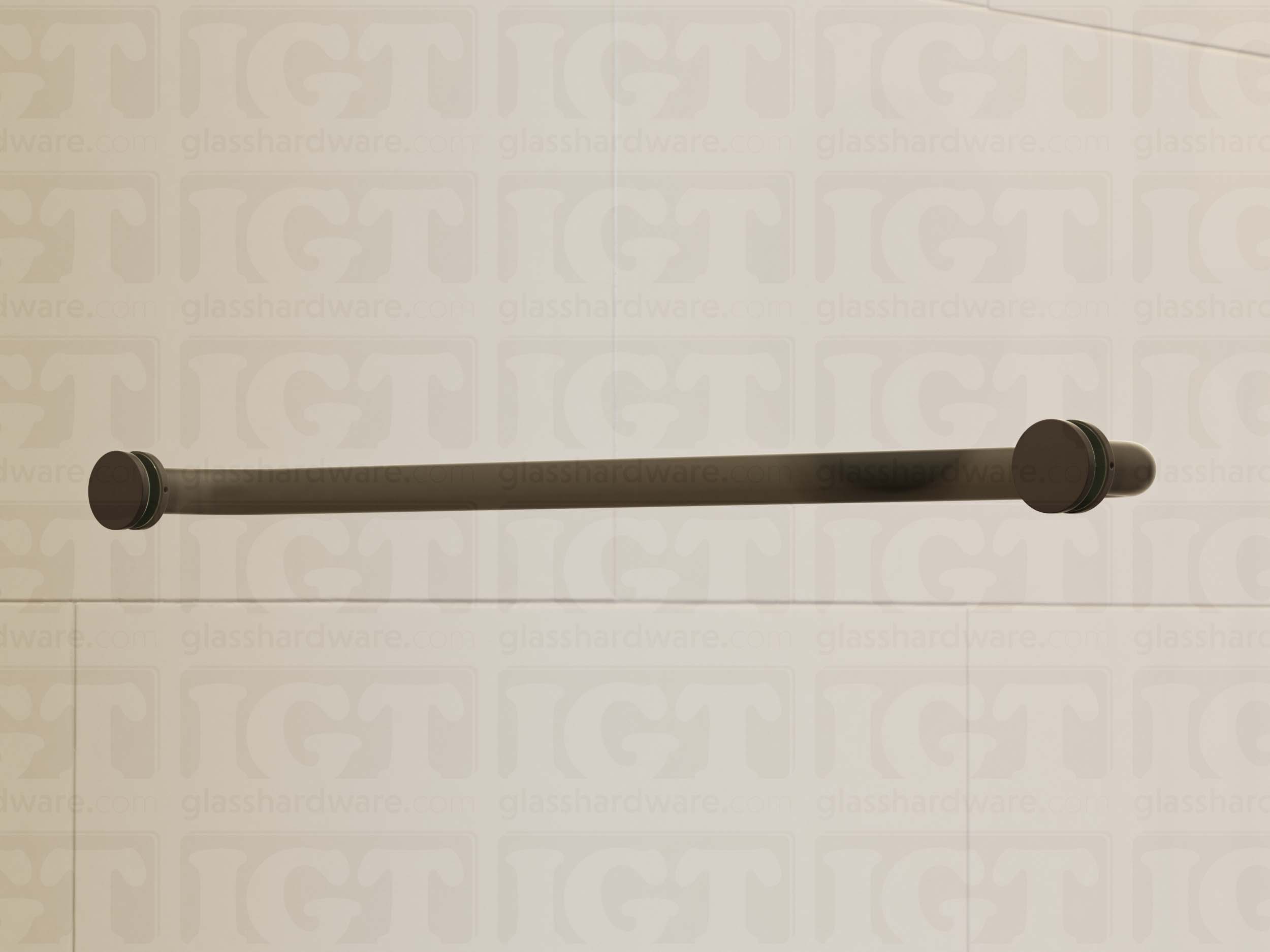 Cap Fittings for Round Pull Handle and Towel Bar with Cone Bolt - Matte Black - Image 6