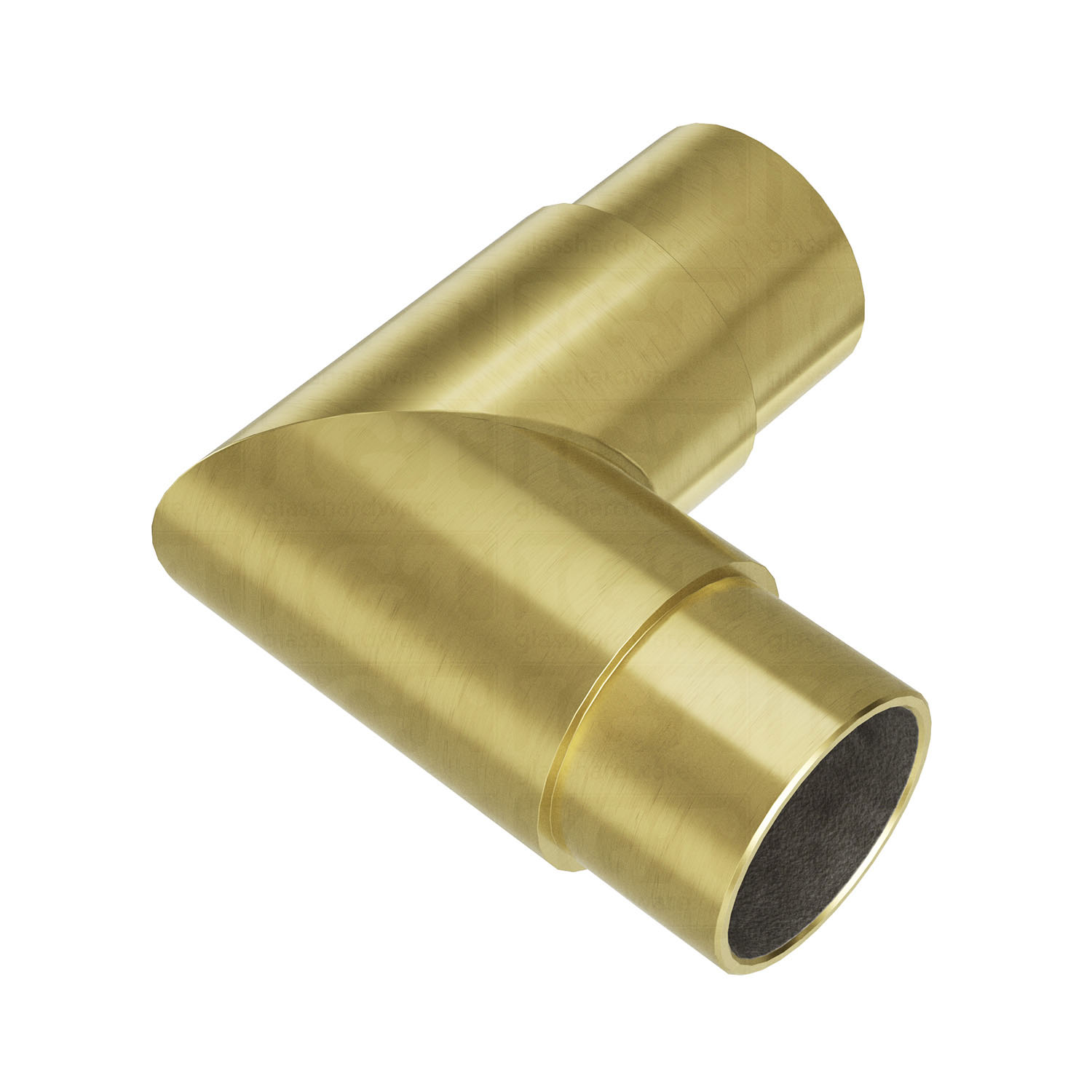 Round 90 Degree Elbow for Handrail - Gold Brushed