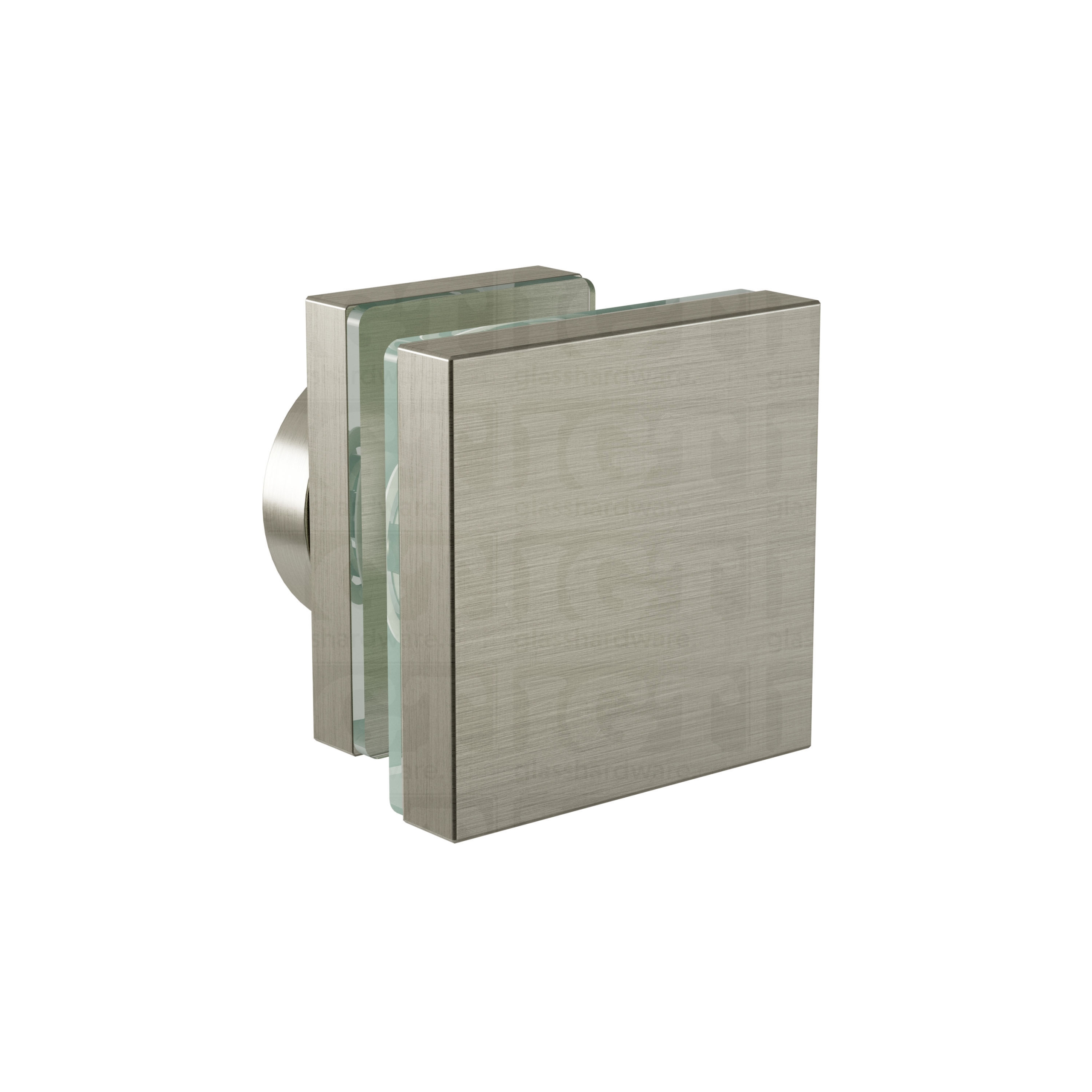 Glass to Track Connector for SQ Roller System - Brushed Stainless