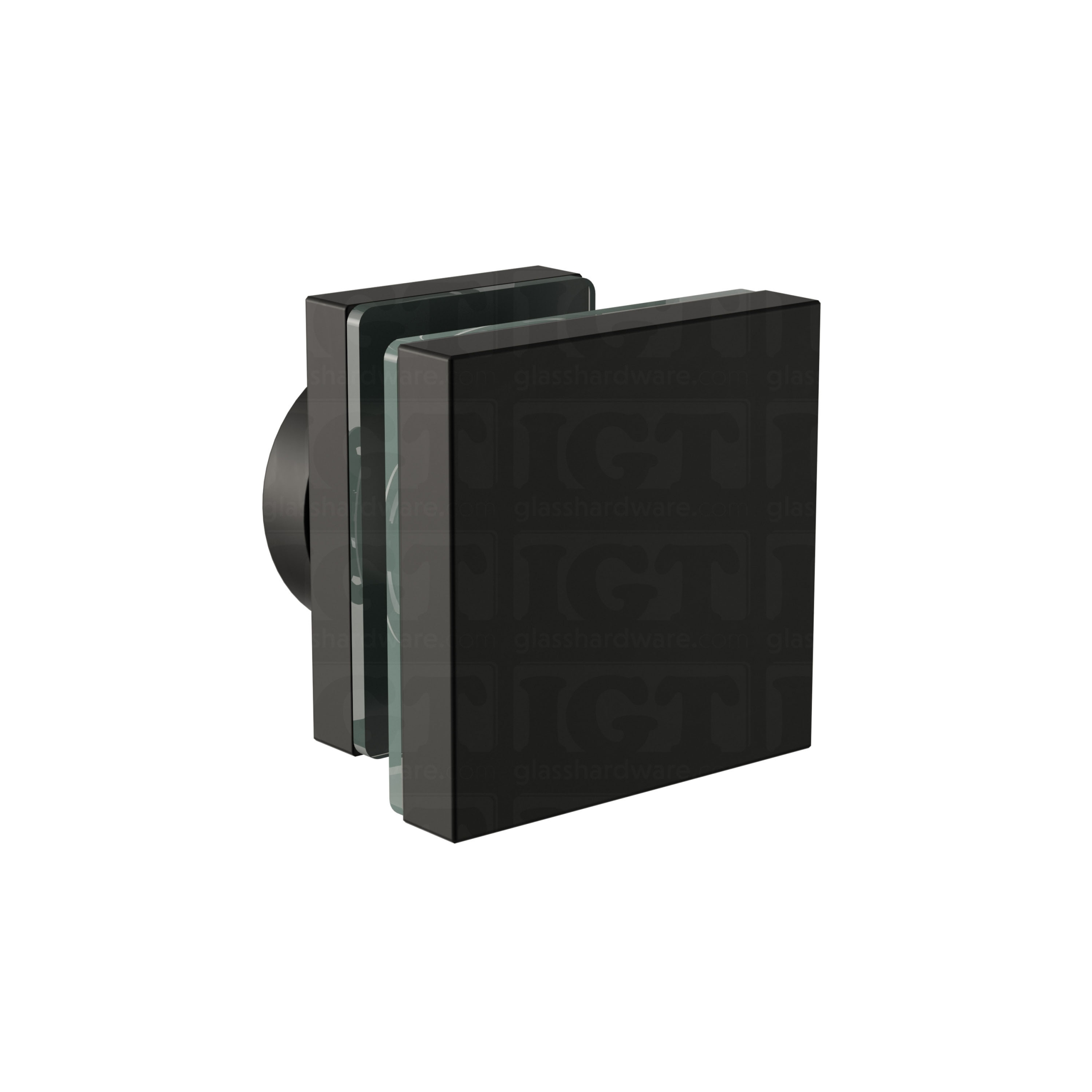 Glass to Track Connector for SQ Roller System - Matte Black