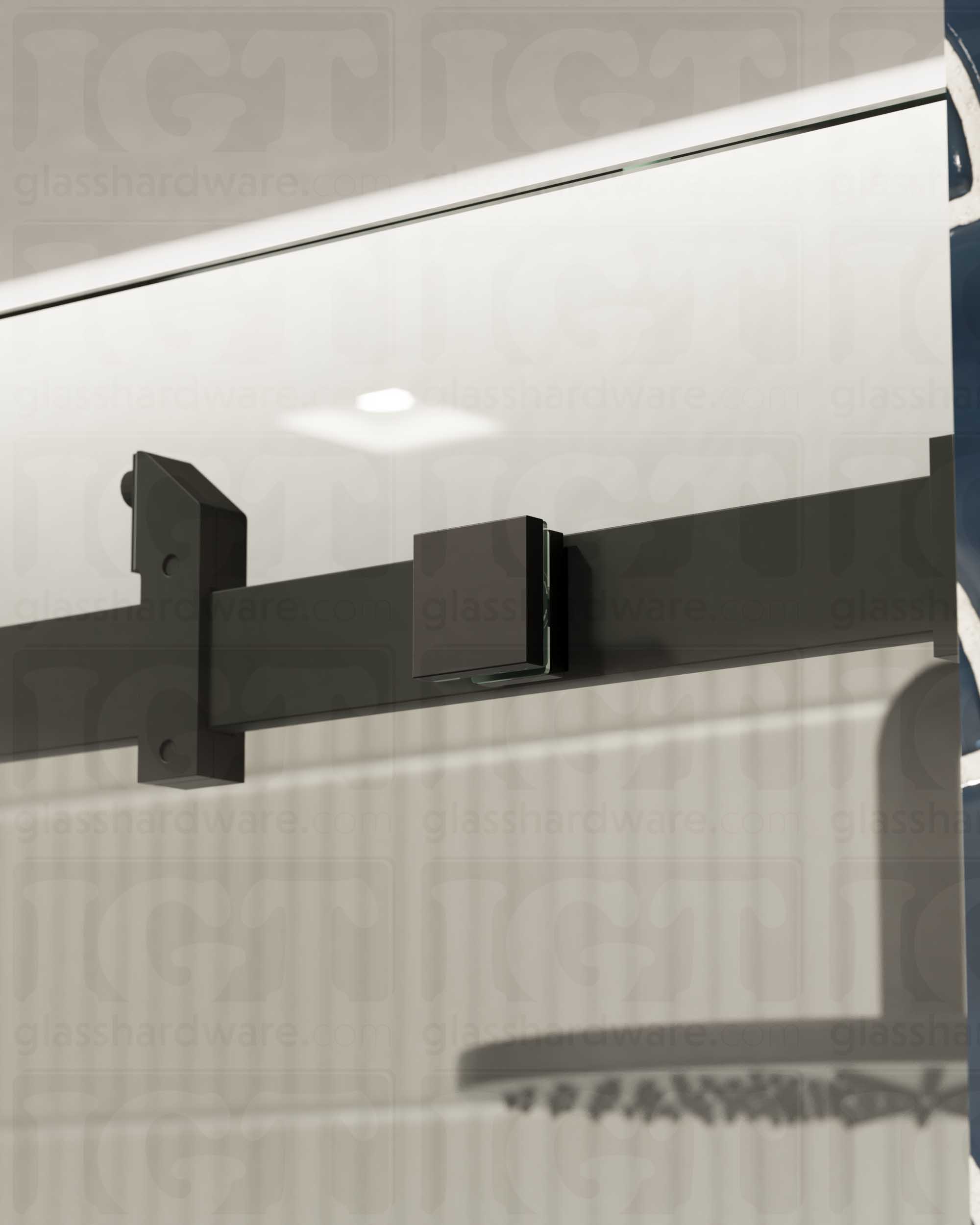 Glass to Track Connector for SQ Roller System - Matte Black - Image 3