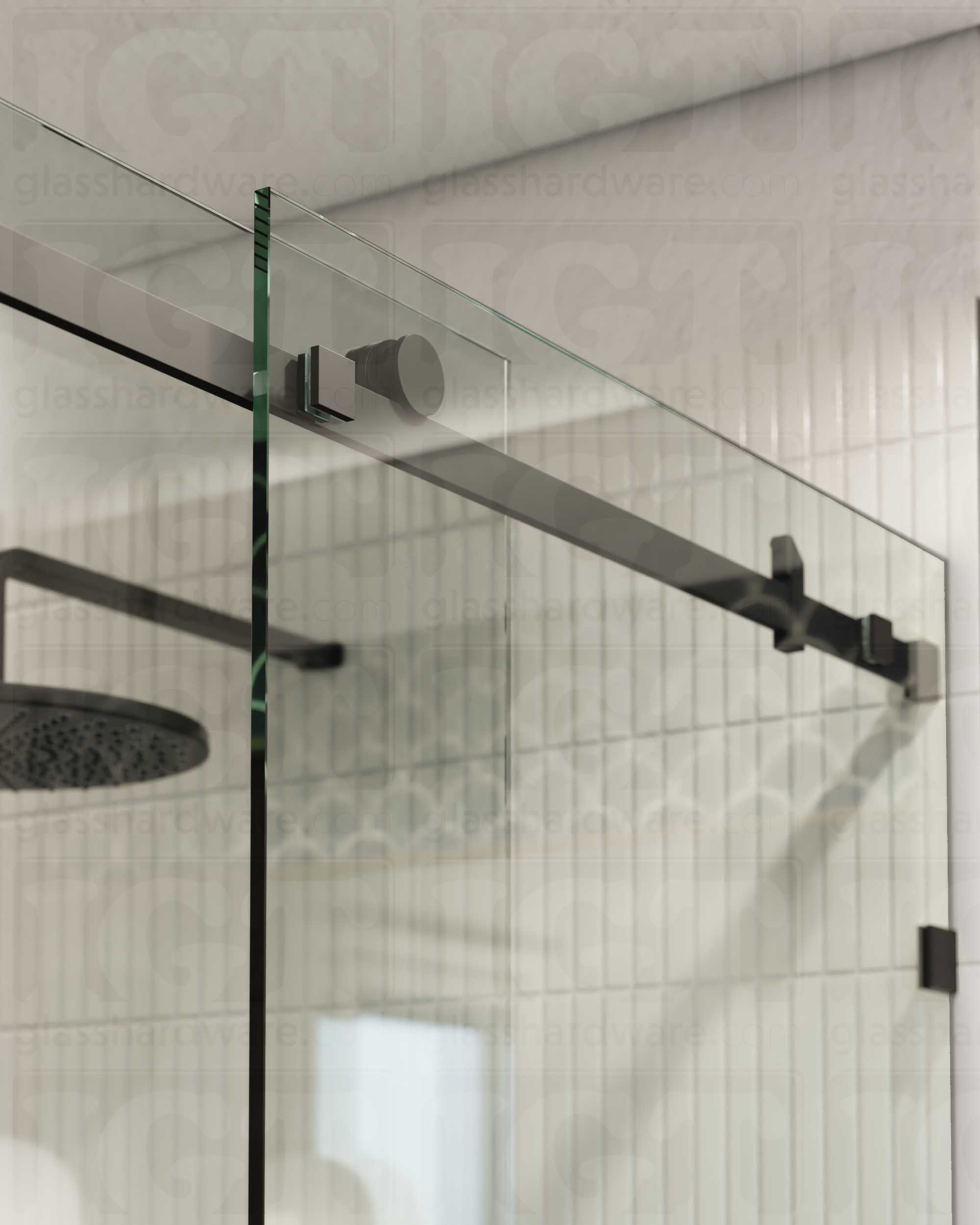 Glass to Track Connector for SQ Roller System - Matte Black - Image 4