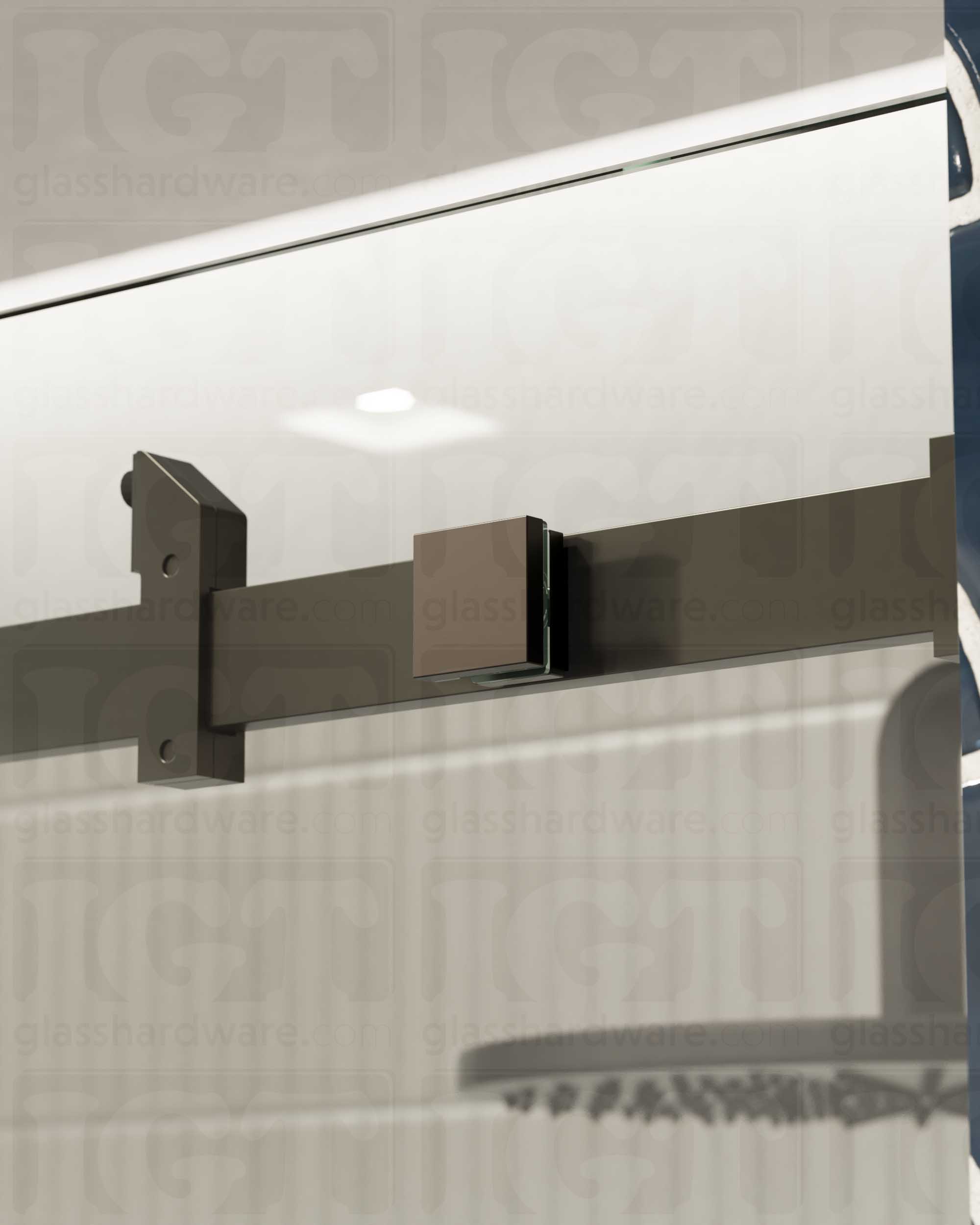 Glass to Track Connector for SQ Roller System - Oil Rubbed Bronze - Image 3