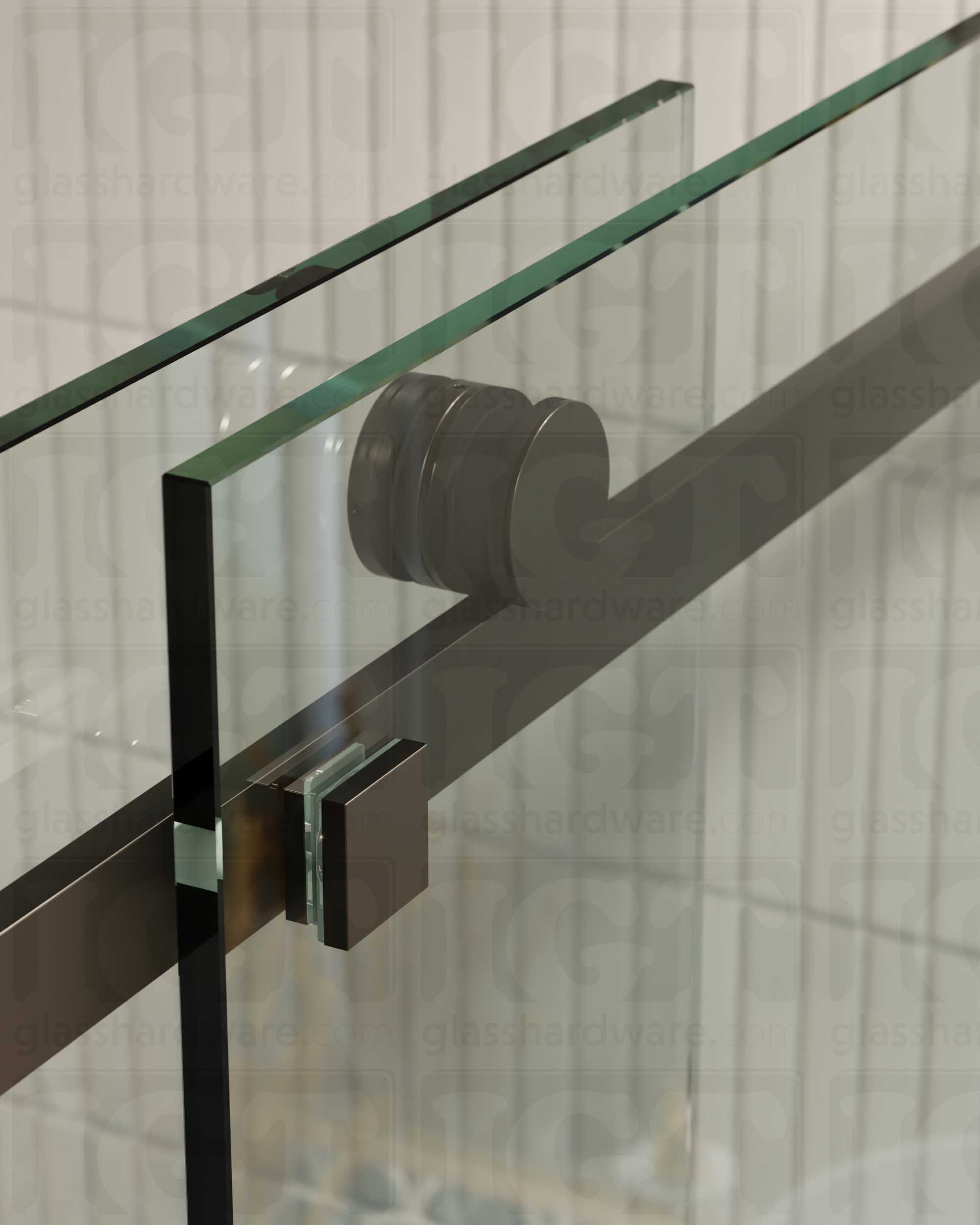 Glass to Track Connector for SQ Roller System - Oil Rubbed Bronze - Image 5