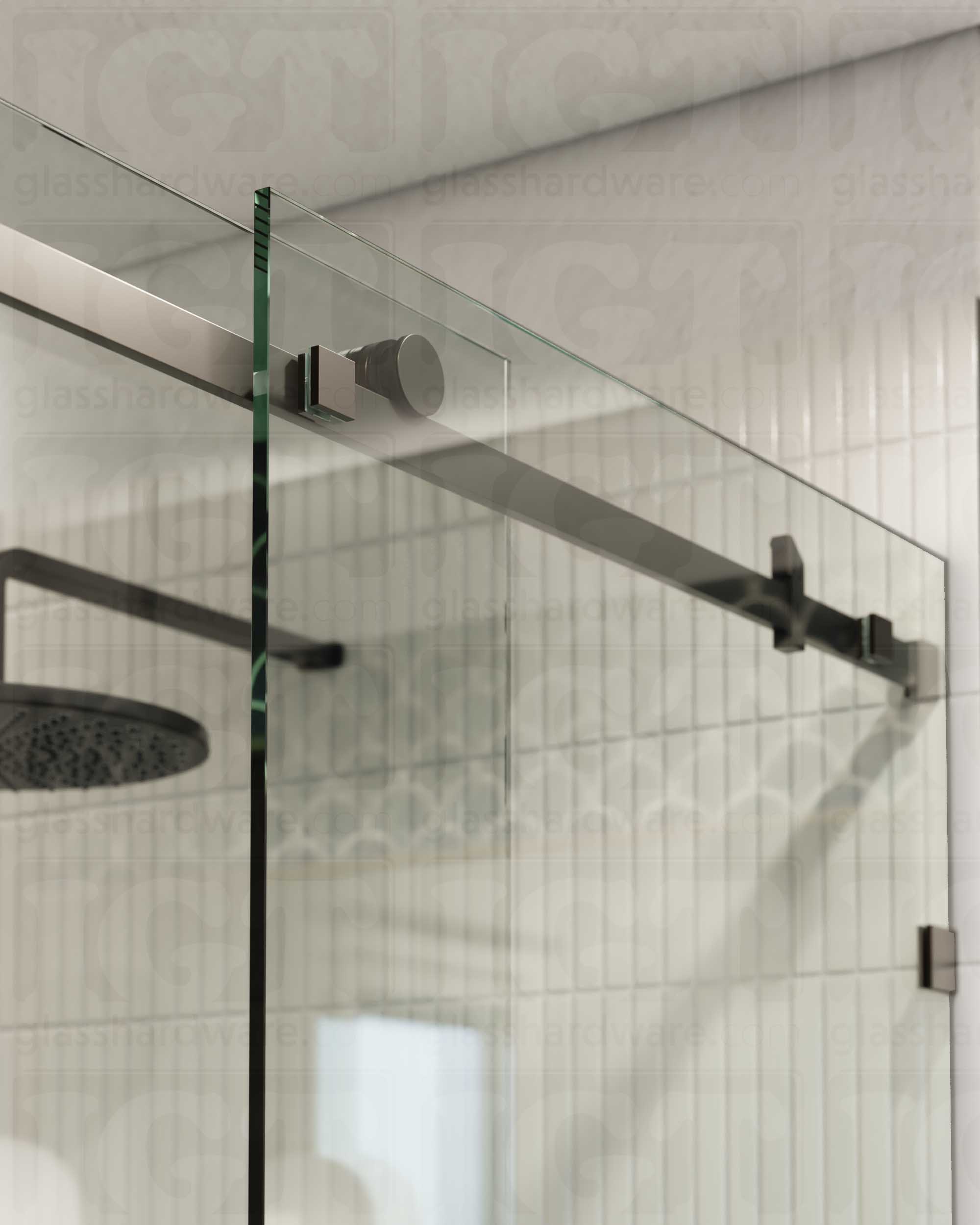 Glass to Track Connector for SQ Roller System - Oil Rubbed Bronze - Image 4