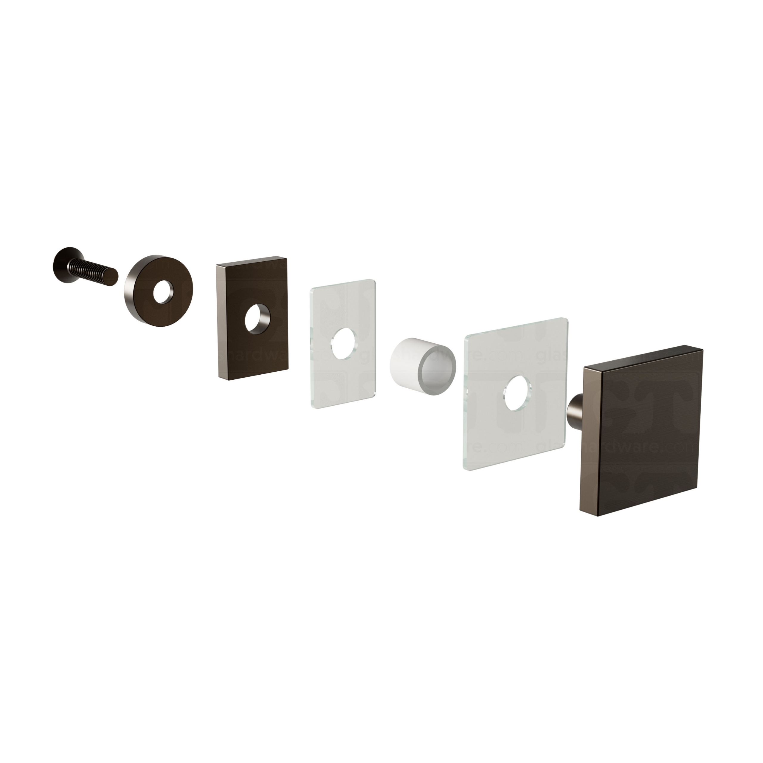 Glass to Track Connector for SQ Roller System - Oil Rubbed Bronze - Image 6