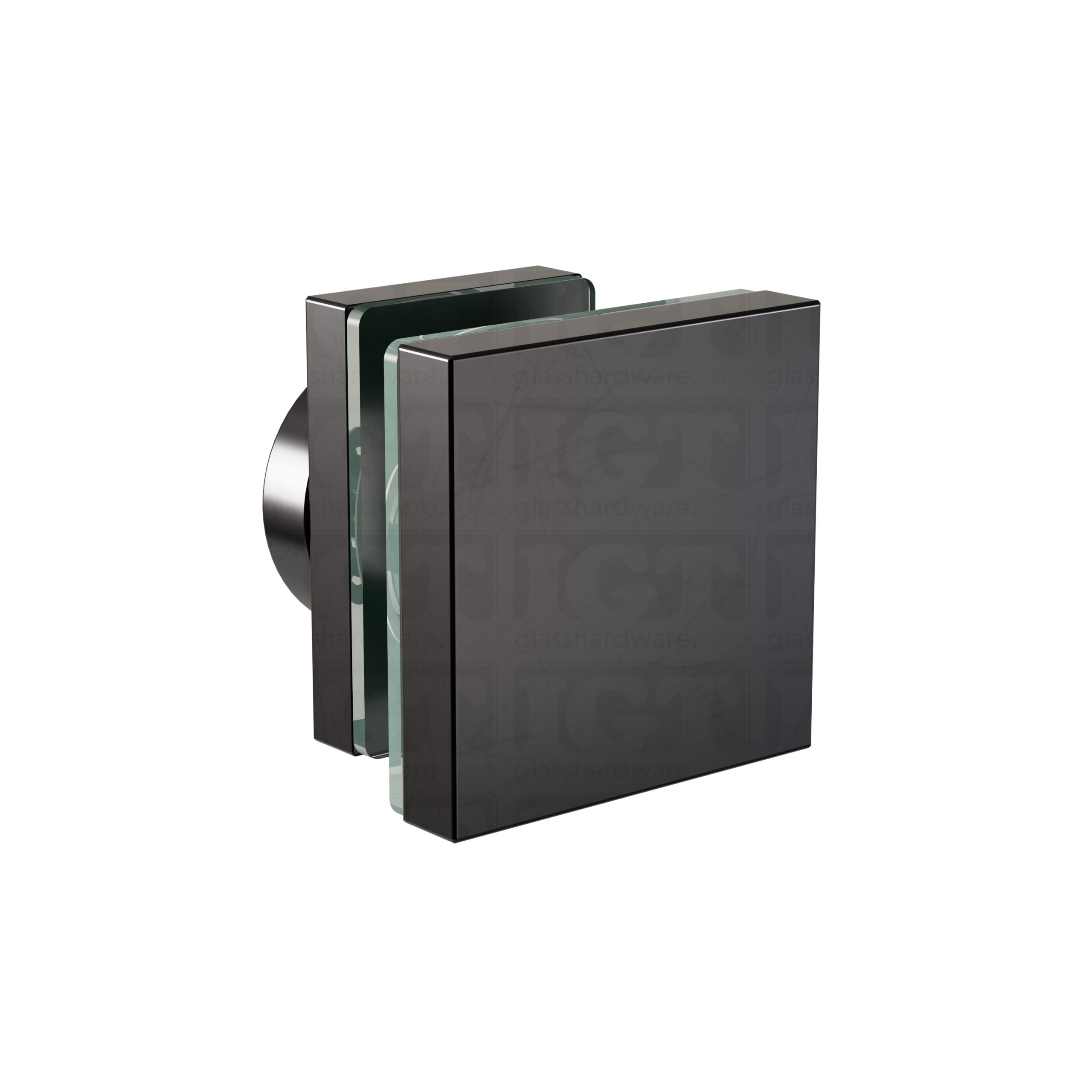 Glass to Track Connector for SQ Roller System - Polished Gun Metal