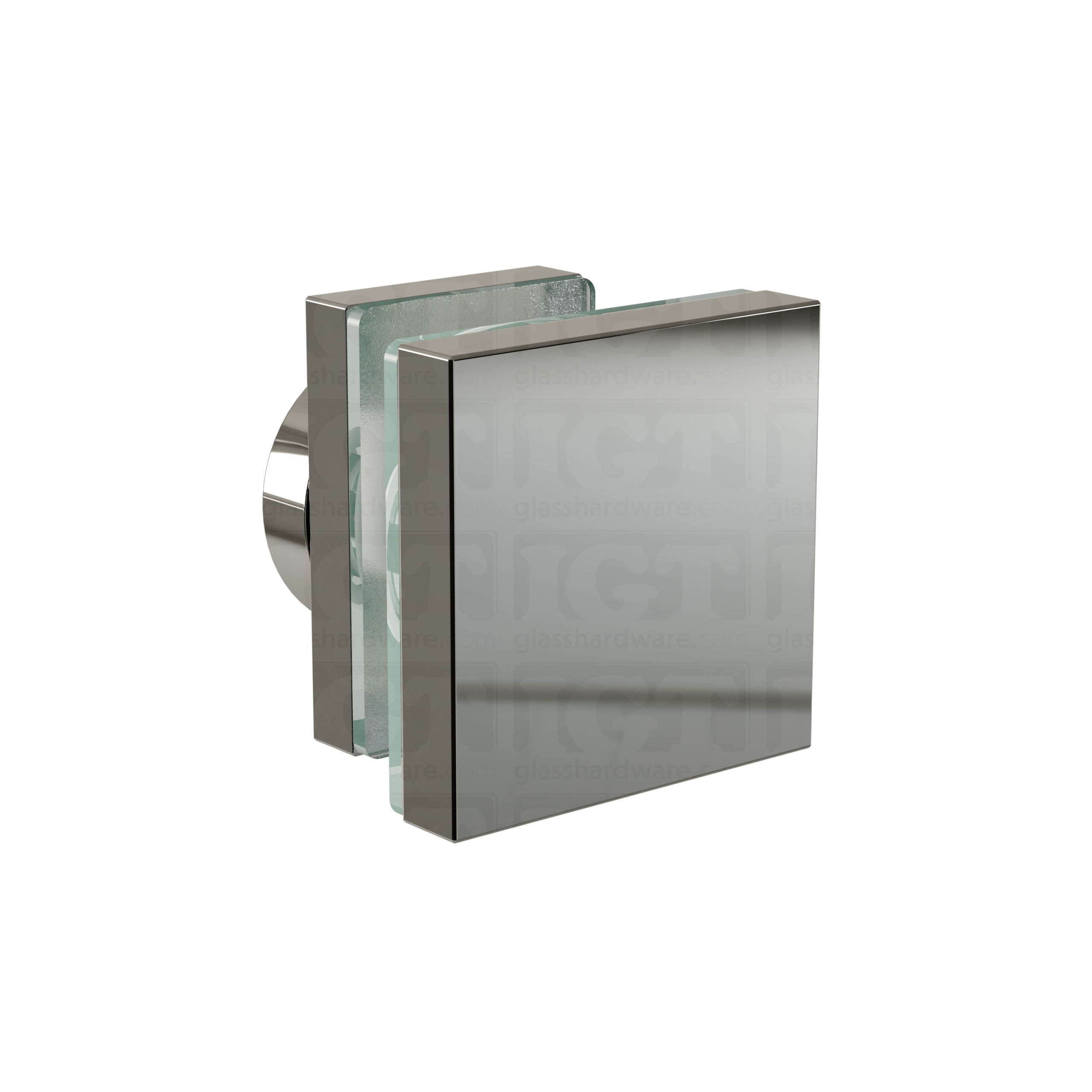 Glass to Track Connector for SQ Roller System - Polished Stainless