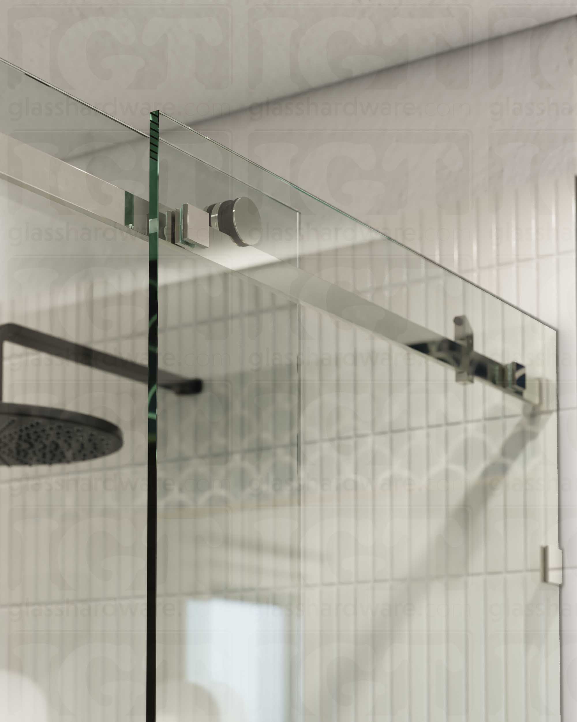 Glass to Track Connector for SQ Roller System - Polished Stainless - Image 4