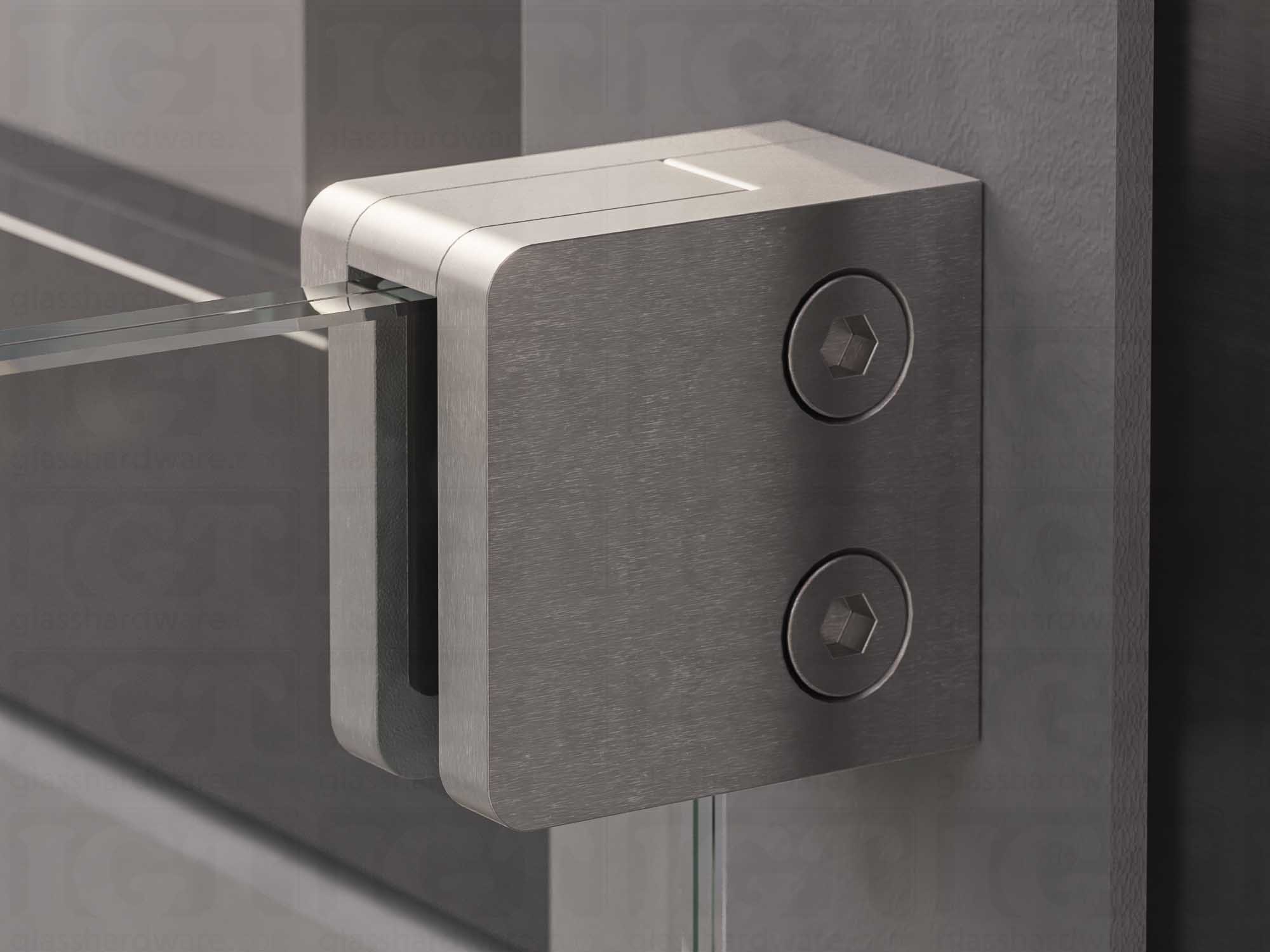 Glass Clamp for Square Post - Brushed Stainless - Image 5